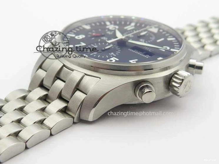 MIROTIME 1231 WaterResistant Pilot Chrono 2016 IW377710 ZF 1:1 Best Edition Black Dial On SS Bracelet A7750 V 7277